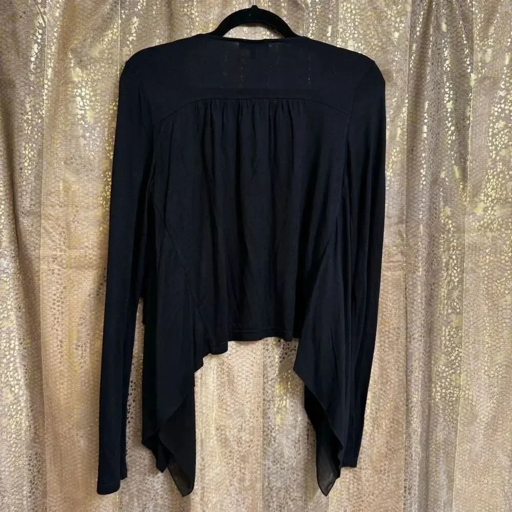 Express Black Waterfall Style Light Sweater Cardigan Over-piece Small